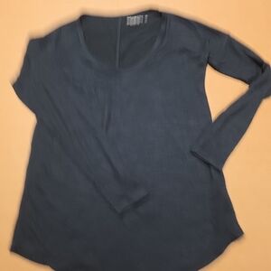 Abercrombie & Fitch Womens M soft cozy stretch pullover v-neck Blouse Black